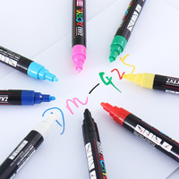 Nouvel ensemble de surligneurs double face non effaçables 8 couleurs multicolores pour étudiants, en boîte, haute intensité de couleur, pour l'exportation