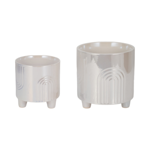 Vasi cilindrici moderni con piedistallo per uso interno ed esterno - Product Image 4