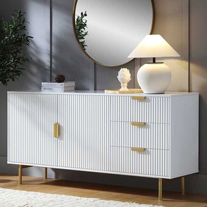 <span class=keywords><strong>Commode</strong></span> moderne en bois <span class=keywords><strong>blanc</strong></span> à 6 tiroirs pour chambre à coucher, meuble multifonctionnel avec solution de rangement pour salon - Product Image 6