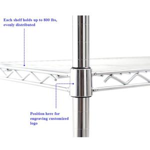 Estante de Almacenamiento de Acero con Recubrimiento de Polvo Negro de 4 Niveles, Resistente, de 48 Pulgadas de Ancho x 24 Pulgadas de Profundidad x 72 Pulgadas de Alto - Product Image 3