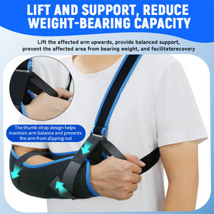 Penyangga bahu selempang lengan ringan, untuk lengan rusak, Immobilizer ortopedi untuk pasca operasi, melegakan pemulihan patah - Product Image 2