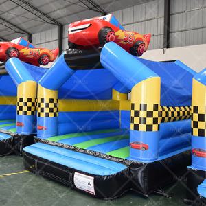 Coche de carreras Castillo hinchable Niños Jumper Bouncer Pequeña Casa de rebote de salto inflable Comercial Blue Jumper para alquiler de fiesta - Product Image 3