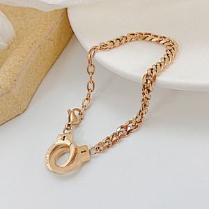 New Design Wholesale Custom Fashion Waterproof Stainless Steel Handcuff Cuban <b>Chain</b> Bracelet - Product Image 4