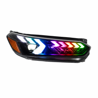 L'application contrôle les phares pour Honda Civic 11e génération 2022-2023, style Transformers, clignotants séquentiels LED, phares modifiés