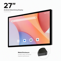 Nouvel Arrivage Écran Publicitaire Android Métallique 27 Pouces DDR3 Couleur Personnalisée LOGO APP Matériel Ethernet Garantie 1 An
