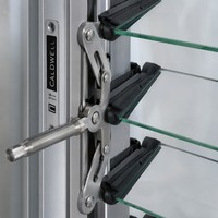 Fenêtre à persiennes moderne, réglable, étanche, en aluminium et verre trempé de sécurité pour véranda, piscine et ventilation tropicale