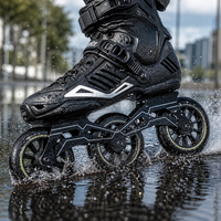 Patins à roulettes en ligne pour adultes, roues en PU, coque en PP, cadre en alliage d'aluminium, roulements 90A 608Z, étanches, pour slalom et fitness en extérieur