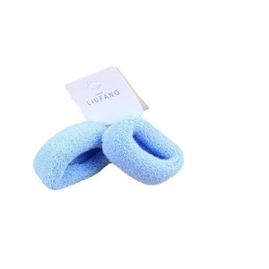 Élastique à cheveux coloré en tissu éponge 25x6cm, haute élasticité pour usage quotidien, couleurs assorties, expédié - Product Image 5