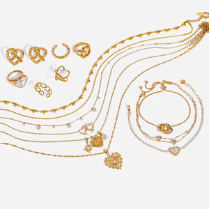 Stainless Steel Heart Jewelry <b>Set</b> For Women Valentine's Day Gift With Zircon Pendant Necklace Ring <b>Bracelet</b> Earrings - Product Image 1