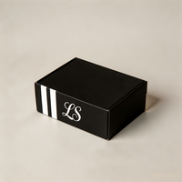 Boîtes de rangement pour chaussures de sport noires de grande taille, personnalisées avec logo imprimé, en matériaux recyclés imperméables de luxe