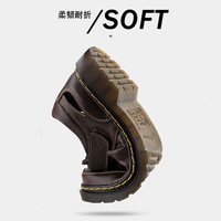 Nouveaux modèles 2025 ROME Sandales en cuir véritable faites à la main avec boucle, grande taille 48, chaussures d'été arabes de Dubaï, marque célèbre, haute qualité