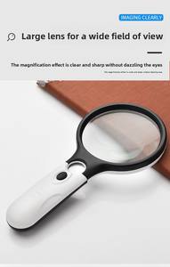 Lupa de Mano Blanca al por Mayor con 3 Luces LED para Leer y Ver Joyas - Product Image 3