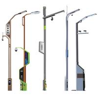 Farola Inteligente con Cámara CCTV para Exteriores, Poste Multifuncional con WiFi y Estación Meteorológica para Ciudades Inteligentes
