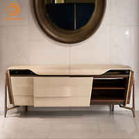 Buffets en bois salon armoire de rangement gris luxe Buffet armoire Buffet moderne côté armoire Buffet Table meubles