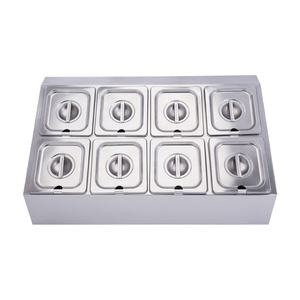 Fabricante al por mayor de acero inoxidable Gastronorm contenedor de alimentos con 5*2 rejillas de soporte para hoteles y restaurantes - Product Image 2