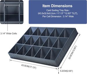 Fabricant de plateau organisateur de cartes à jouer TCG empilable personnalisé avec séparateurs - Product Image 3
