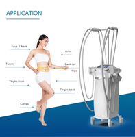 Machine de remodelage corporel par rouleaux sous vide pour la réduction profonde de la cellulite, la dégradation des graisses et le drainage lymphatique des cuisses, de l'abdomen et des hanches – Équipement de spa