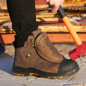 L611-1 Botas de Trabajo de Seguridad de Alta Calidad para Soldadura con Puntera de Composite, Color Marrón, Antideslizantes y Resistentes al Aceite con Protección Metatarsal para Minería - Product Image 5