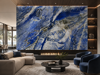 Dalles de granit bleu fantaisie pour îlots de cuisine, comptoirs, tables à manger, tables basses, tables d'appoint et meubles-lavabos de salle de bain