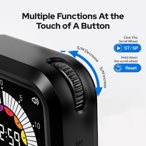 Source Factory Custom Function Digital Visual Seconds Timers Kitchen Countdown Pomodoro Classroom Student ADHD <b>Kids</b> Study Timer - Product Image 5