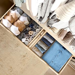 Lot de 6 organiseurs de vêtements pour bébé, organiseur de tiroir pour commode, organiseur de tiroir pliable en tissu pour vêtements de bébé, bacs de rangement pour placard - Product Image 6