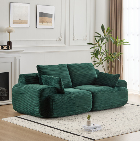 Vert + Velours côtelé + 2 places