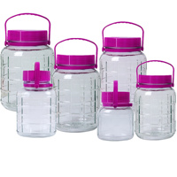 Bocaux de conserve scellés 1L 2L 3L 5L 8L 15L 20L grands bocaux de stockage de cornichons en verre avec couvercle en plastique