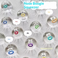 Jouet anti-stress souple en caoutchouc transparent à presser, en forme de petit nez de dessin animé, sensation de boue, pour femmes