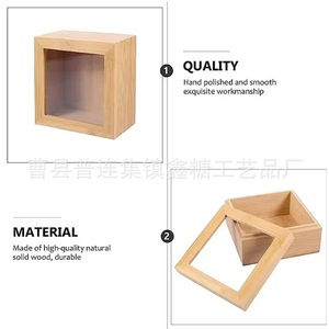 Caja de Madera de Bambú Rectangular con Tapa Transparente, Hecha a Mano, para Guardar Joyas, Relojes, Gafas, Organizador de Escritorio, Embalaje Personalizado - Product Image 3