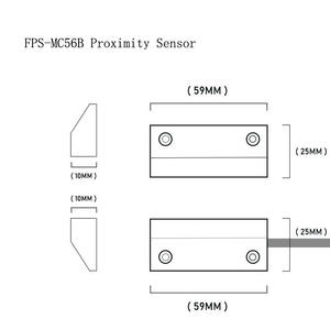 Sensor de Contacto Magnético Inteligente con Cable KOLAS FMC-55, Carcasa de Aleación de Aluminio, Marco Metálico Industrial, Sensor de Posición para Puertas y Ventanas - Product Image 3