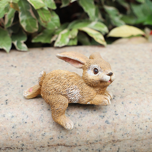 Tùy Chỉnh Nhỏ Dễ Thương Nhựa Phục Sinh Thỏ <span class=keywords><strong>Bunny</strong></span> Bức Tượng Cho Vườn Trang Trí Bức Tượng - Product Image 3