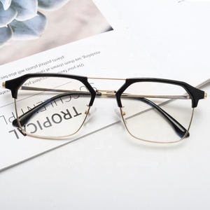 <strong>Bril</strong> Frames Fengchao Fabrikant Half Wenkbrauw Metalen Vierkante Optische Frames <strong>Bril</strong> Anti Blauw Licht <strong>Bril</strong> Voor Unisex - Product Image 1