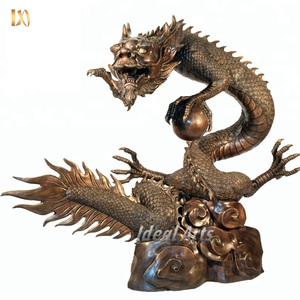 कास्टिंग गार्डन सजावटी धातु कांस्य ड्रैगन मूर्ति बाउल वॉटर फाउंटेन के साथ - Product Image 6