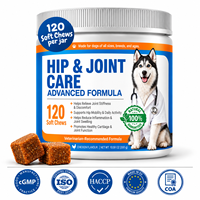 Compléments à mâcher doux pour chiens pour le soutien avancé des articulations de la hanche - Saveur poulet - Glucosamine/Chondroïtine/MSM/Collagène/Acide hyaluronique - Mobilité