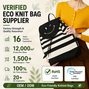 Haute qualité à la mode femmes Polyester Fiber étanche <span class=keywords><strong>sac</strong></span> à <span class=keywords><strong>dos</strong></span> Durable <span class=keywords><strong>noir</strong></span> blanc rayé souriant visage décor externe - Product Image 3