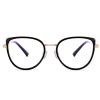 Partagas Lunettes de vue œil de chat TR90 de haute qualité avec dégradé de couleurs et anti-lumière bleue Lunettes à monture optique pour femmes
