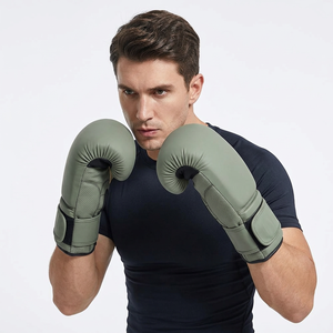 Gants de boxe imperméables en PU pour adultes, verts, avec fermeture auto-agrippante, respirants, avec support de poignet lacé, protection UV, extensibles, personnalisables - Product Image 6