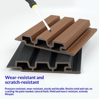Paneles de Pared PE 219*26mm, Revestimiento de Cercas para Exteriores, Barandilla, Revestimiento de Paredes para Patio, Estilo Moderno con Acabado de Madera Antigua