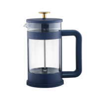SEECIN Presse à café multifonctionnelle en verre borosilicate de haute qualité, capacité 600 ml, finition électroplaquée, idéale comme cadeau