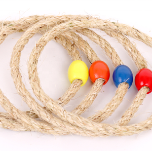 Montessori giáo dục cảm giác bằng gỗ Vòng quăng ném dây trò chơi thiết lập cho gia đình vui tươi ngoài trời quoits giải trí hộp đóng gói - Product Image 5