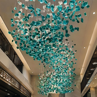 Lustre en cristal de luxe personnalisé, luminaire suspendu moderne en verre et pierre LED, décoration intérieure pour hôtel, hall, villa, maison