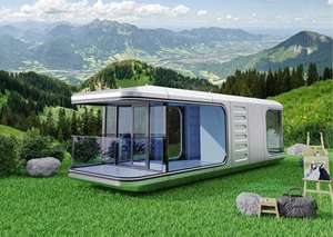 Casa Contenedor Económica y Móvil de 40 pies, Prefabricada en Acero, Tipo Hotel Cápsula, Solución Moderna de Paquete Plano para Oficina al Aire Libre - Product Image 2