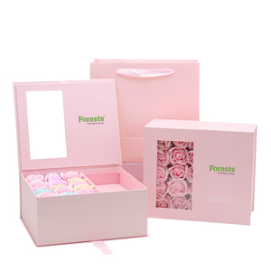 Luxury Printing Valentines Day Gifts Custom Design Cardboard Flower Paper Box Rose Box Packaging for Bouquet