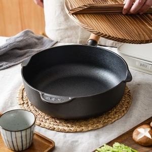 Wok en fonte extra épais <span class=keywords><strong>à</strong></span> parois profondes, non revêtu, en fer brut pur, ustensile de cuisine sain de style traditionnel, capacité de 3,1 <span class=keywords><strong>à</strong></span> 4 <span class=keywords><strong>L</strong></span> - Product Image 4