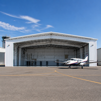 Hangar à avions à grande portée en structure métallique pour la construction de installations aéronautiques et les applications de stockage d'avions