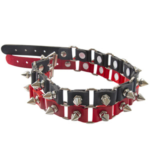 Jinlong Punk puntiagudo remachado cuello gargantilla cuello con cadena de clavícula Mujer - Product Image 2