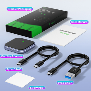 Adaptateur <span class=keywords><strong>CarPlay</strong></span> sans fil universel Fuallwin pour Android Box avec prise en charge <span class=keywords><strong>iOS</strong></span> 11/<span class=keywords><strong>12</strong></span>/13, USB et Bluetooth, Wi-Fi double bande - Product Image 6