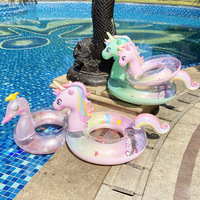 Nouvelles bouées gonflables en PVC double couche pour bébés, anneaux de natation, anneaux en cristal, bouées de flottaison sous les aisselles, fournitures aquatiques, en stock pour fabricants OEM