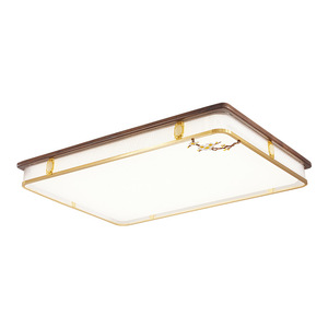 Chinese Style <b>Ceiling</b> <b>Light</b> Walnut Wood Color LED Living Room Bedroom 15-30 Sqm Three Color Dimming Switch Control - Product Image 4