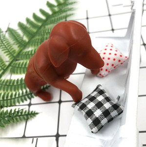 Infuseur à thé en silicone <span class=keywords><strong>noir</strong></span> et gris, écologique, de qualité alimentaire, en forme de chien mignon, pour différentes tasses et feuilles de thé - Product Image 4